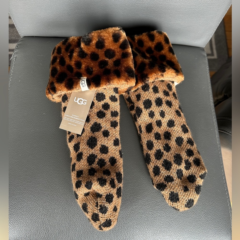 Ugg Cheetah Boot Sock Liners